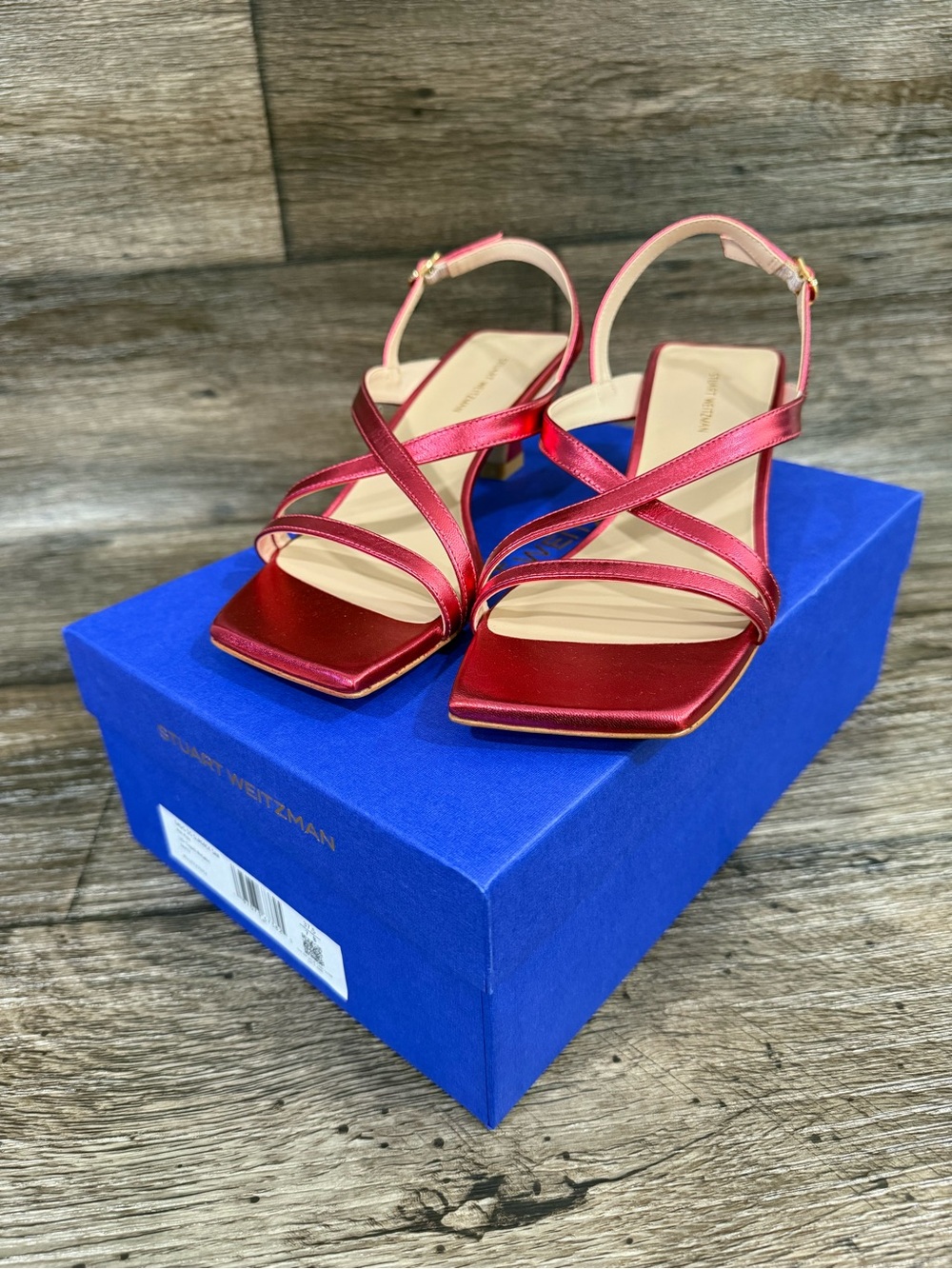 NEW Stuart Weitzman Oasis 50 Slingback Sandal Hot Pink Width:M Sz 6.5
